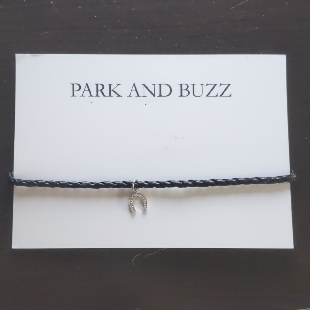 Leather Cord Horseshoe Choker
